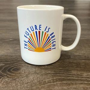 Inspirational mug- Mint Condition. “The Future Is Bright” inspirational message.